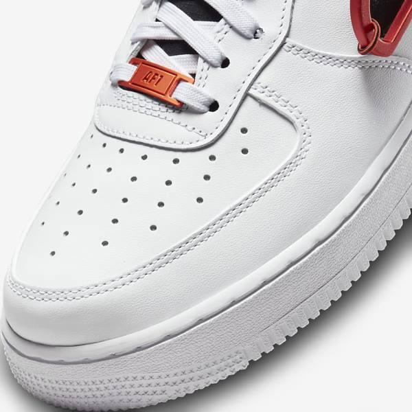 Nike Air Force 1 07 Premium Sneakers Heren Wit Bordeaux Rood Zwart | NK371EVY