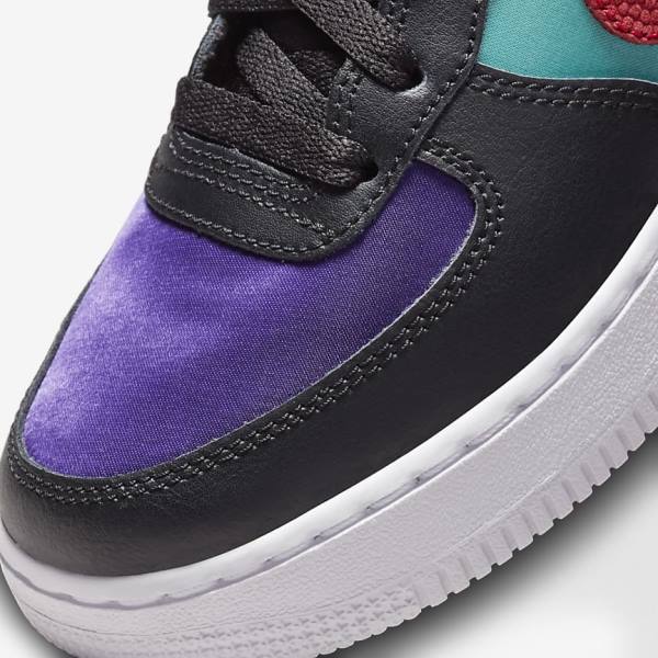 Nike Air Force 1 LV8 EMB Older Sneakers Kinderen Zwart Turquoise Paars Rood | NK063RXI
