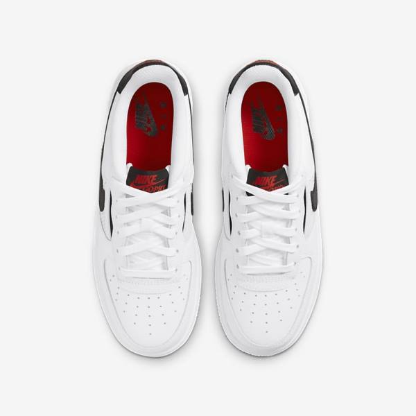 Nike Air Force 1 LV8 Older Sneakers Kinderen Wit Rood Wit Zwart | NK649LVU