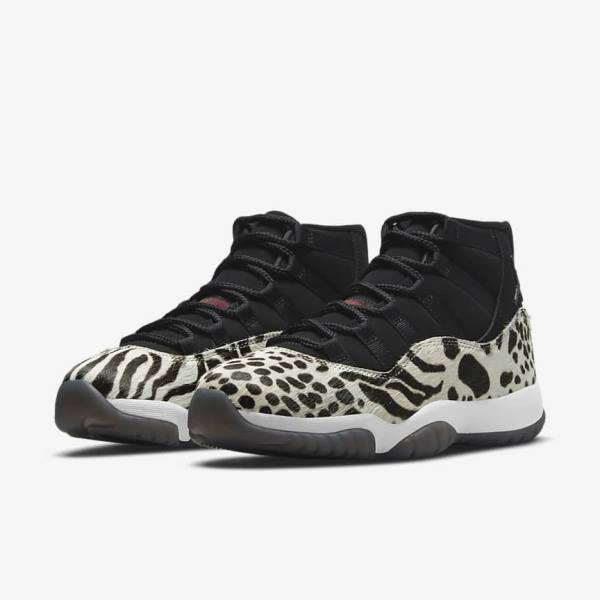 Nike Air Jordan 11 Retro Sneakers Dames Zwart Wit Rood | NK297DFV