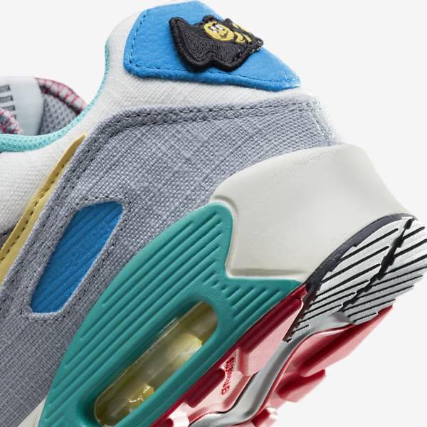 Nike Air Max 90 Older Sneakers Kinderen Grijs Roze | NK397HLU