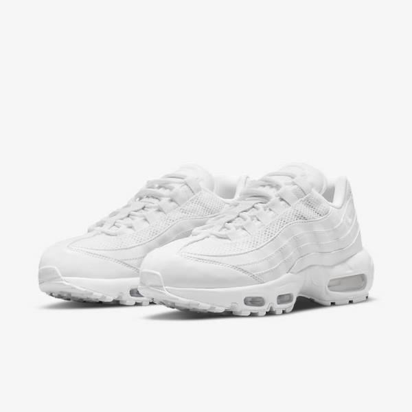Nike Air Max 95 Sneakers Dames Wit Metal Zilver Wit | NK370ZKW
