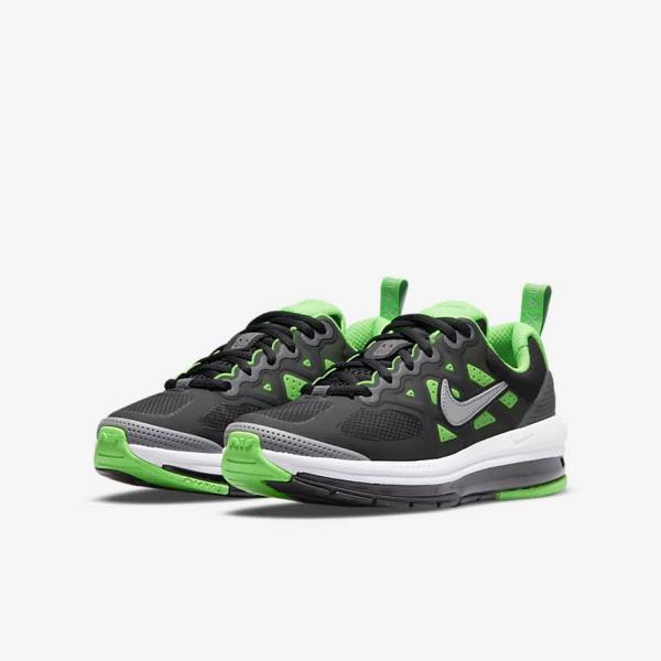 Nike Air Max Genome Older Sneakers Kinderen Zwart Grijs Groen | NK195WBJ