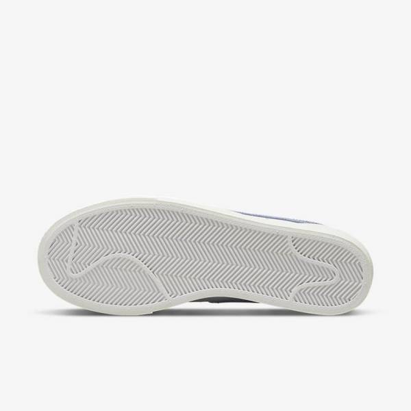 Nike Blazer Low Platform Sneakers Dames Wit Lichtblauw | NK584QEM