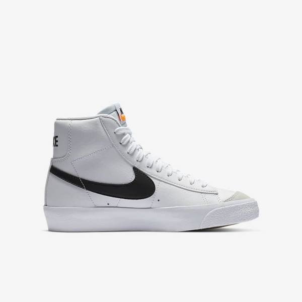 Nike Blazer Mid 77 Older Sneakers Kinderen Wit Oranje Zwart | NK465MUG