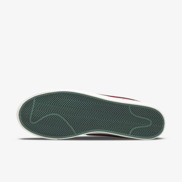 Nike Blazer Mid 77 Sneakers Heren Wit Groen Metal Zilver Rood | NK237VEX