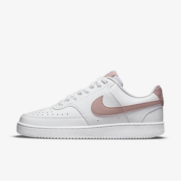 Nike Court Vision Low Next Nature Sneakers Dames Wit Roze | NK839MVO