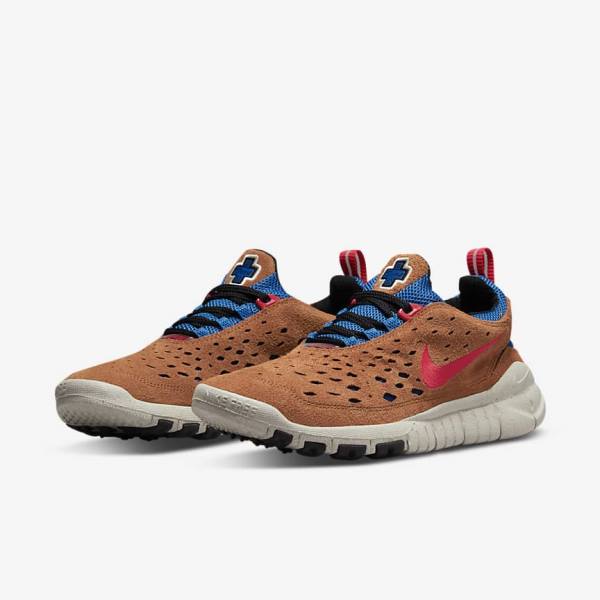 Nike Free Run Trail Sneakers Heren Blauw Lichtroom Rood | NK281MXW