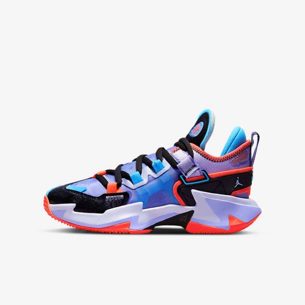 Nike Jordan Why Not Zer0.5 Older Jordan Schoenen Kinderen Zwart Blauw Lichtrood | NK876FBD