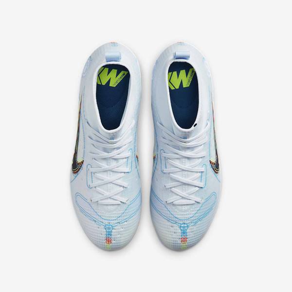 Nike Jr. Mercurial Superfly 8 Pro FG Younger and Older Firm-Grounds Voetbalschoenen Kinderen Grijs Lichtblauw | NK047LJR