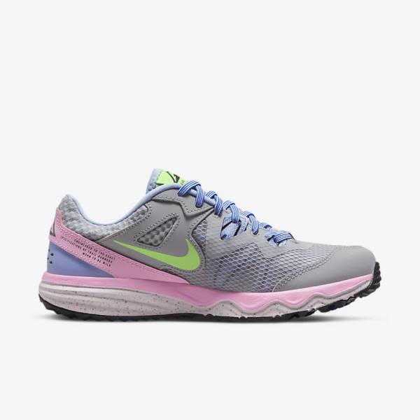 Nike Juniper Trail Trail Hardloopschoenen Dames Grijs Lichtblauw Roze Groen | NK029IZD