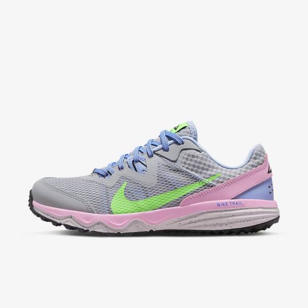 Nike Juniper Trail Trail Hardloopschoenen Dames Grijs Lichtblauw Roze Groen | NK029IZD