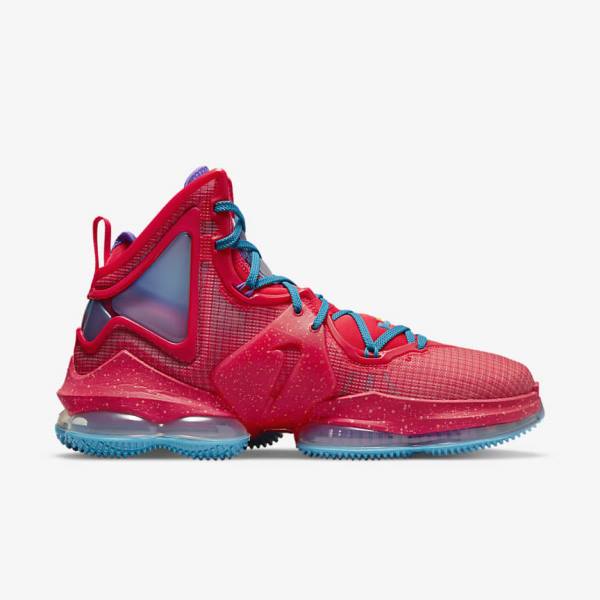 Nike LeBron 19 Basketbalschoenen Heren Rood Blauw Paars Rood | NK857SNG