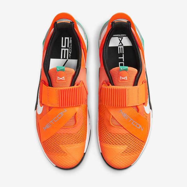 Nike Metcon 7 FlyEase Fitness Schoenen Heren Oranje Donkergrijs Turquoise Wit | NK015VKH