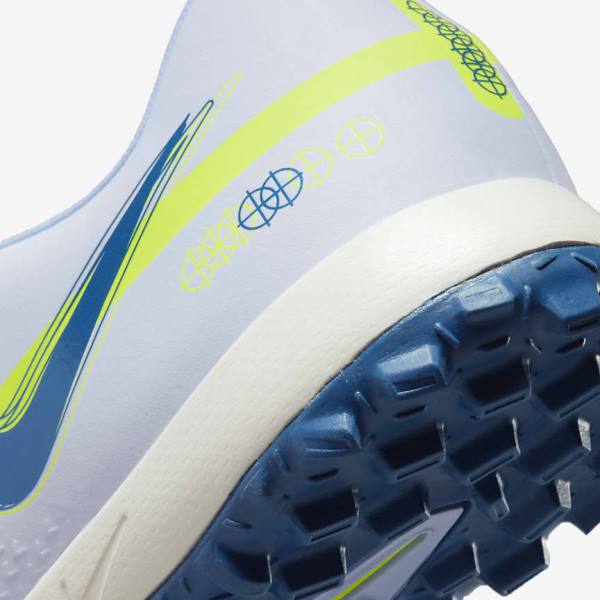 Nike Phantom GT2 Academy TF Turf Voetbalschoenen Dames Grijs Lichtblauw Donkerblauw | NK523BGQ