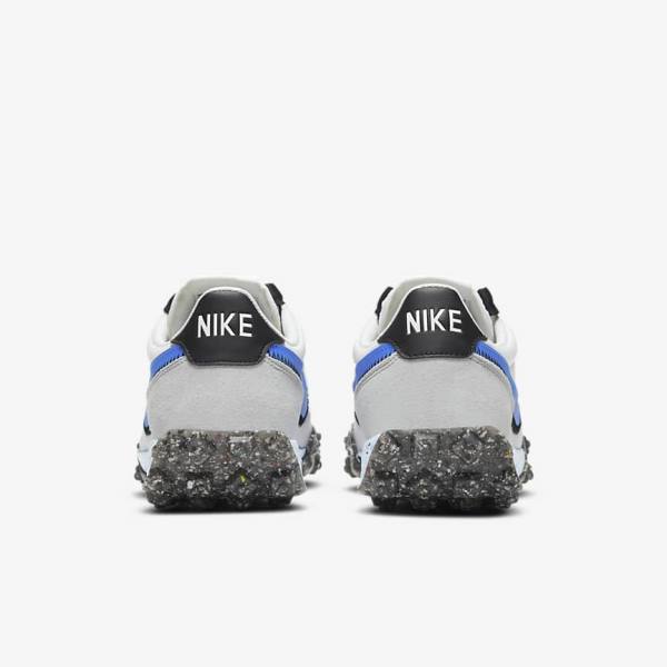 Nike Waffle Racer Crater Sneakers Dames Wit Zwart Blauw | NK861PDC