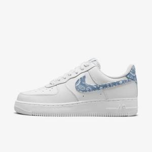 Nike Air Force 1 07 Essential Sneakers Dames Wit Blauw | NK240QEF