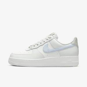 Nike Air Force 1 07 Sneakers Dames Wit Metal Zilver Lichtblauw | NK369JIU