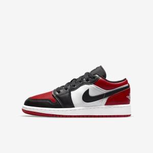 Nike Air Jordan 1 Low Older Sneakers Kinderen Rood Zwart Wit | NK250JNE