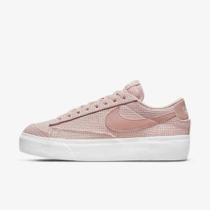 Nike Blazer Low Platform Sneakers Dames Roze Wit Roze Roze | NK038JMQ
