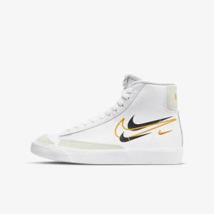 Nike Blazer Mid 77 Older Sneakers Kinderen Wit Zwart Wit | NK854GFR