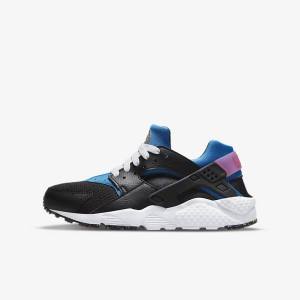 Nike Huarache Run Older Sneakers Kinderen Zwart Lichtblauw Roze Mintgroen | NK601WSC