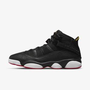 Nike Jordan 6 Rings Sneakers Heren Zwart Wit Geel Rood | NK950NDC