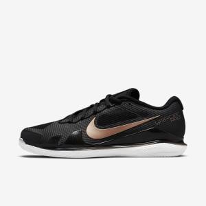 Nike NikeCourt Air Zoom Vapor Pro Clay Court Tennisschoenen Dames Zwart Wit Metal Rood Bruin | NK816UTK
