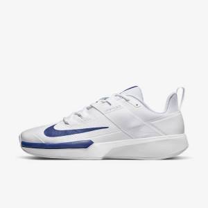Nike NikeCourt Vapor Lite Clay Court Tennisschoenen Heren Wit Koningsblauw Blauw | NK715SOL