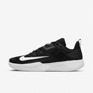 Nike NikeCourt Vapor Lite Clay Court Tennisschoenen Heren Zwart Wit | NK841UEG