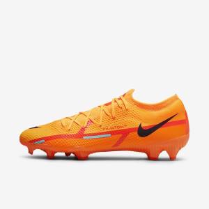 Nike Phantom GT2 Pro FG Firm-Ground Voetbalschoenen Heren Oranje Lichtrood Zwart | NK985LDB