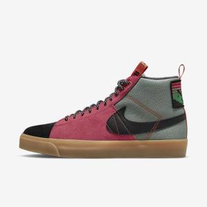 Nike SB Zoom Blazer Mid Premium Skateschoenen Heren Wit Bruin Zwart | NK957CIU