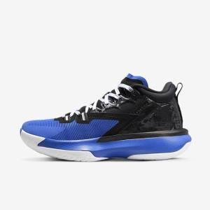 Nike Zion 1 Basketbalschoenen Heren Zwart Koningsblauw Wit | NK453CTD
